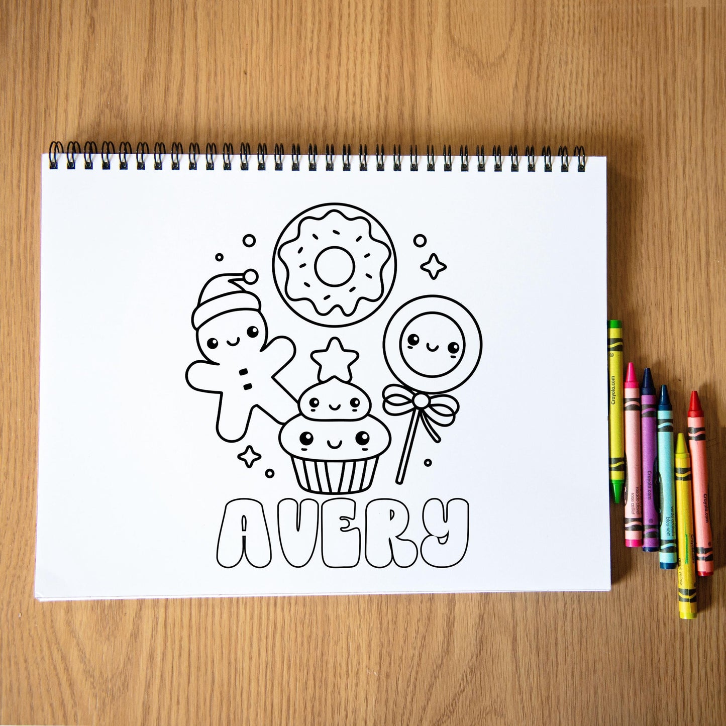 Personalized Christmas Coloring Book - Holiday Activity Book With Custom Name & Spiral Bound Pages