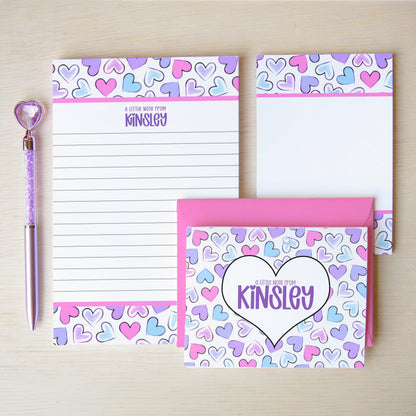 Personalized Stationery Set – Girls Letter Writing Paper & Envelopes Gift