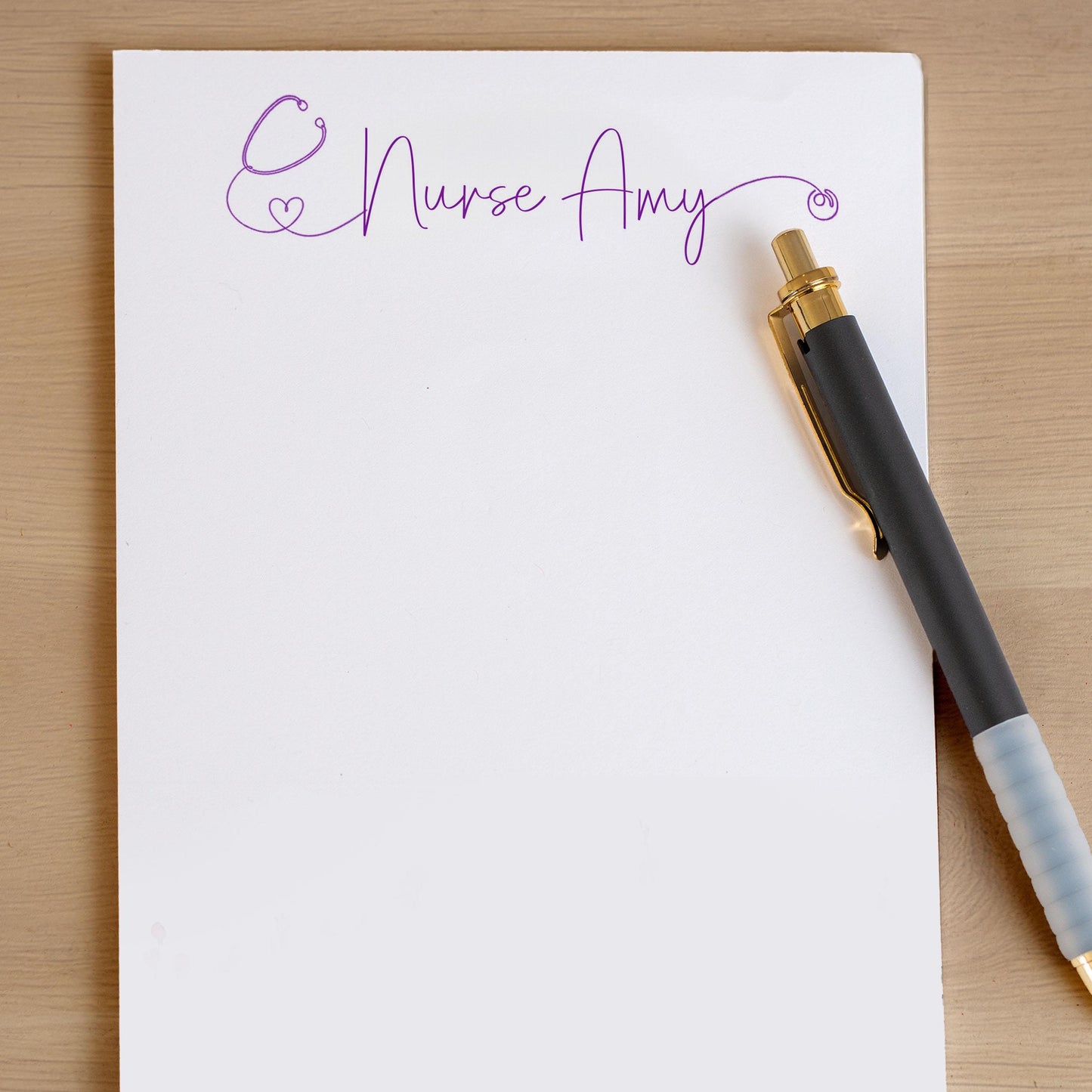 Personalized Nurse Notepad - Custom Name Stationery | RN LPN CNA Notepads Gift