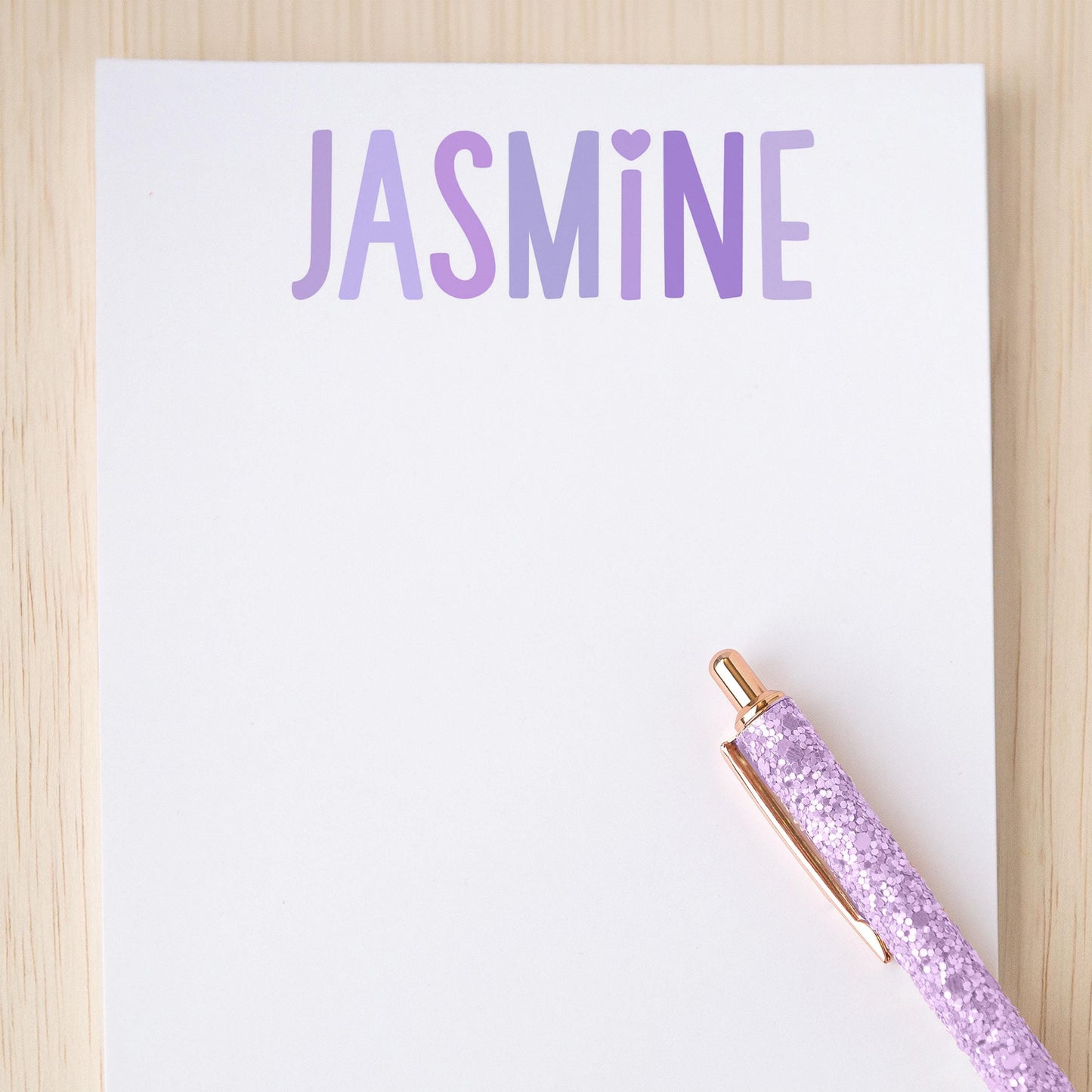 Personalized Colorful Notepads - Custom Name Notepad for Teachers & School Staff