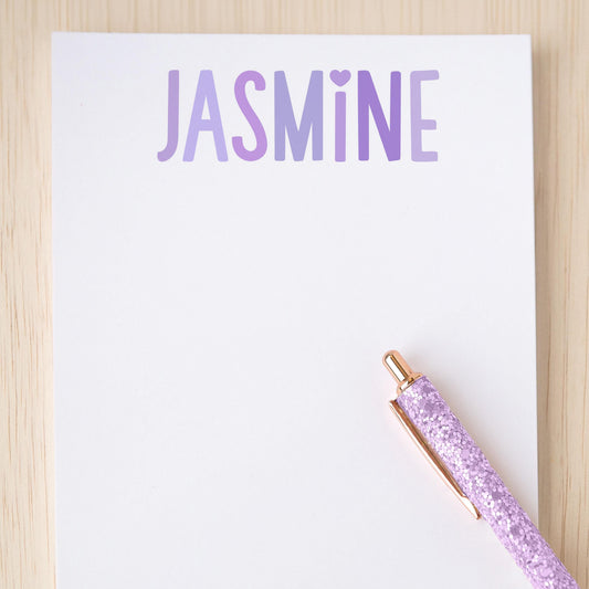 Personalized Colorful Notepads - Custom Name Notepad for Teachers & School Staff