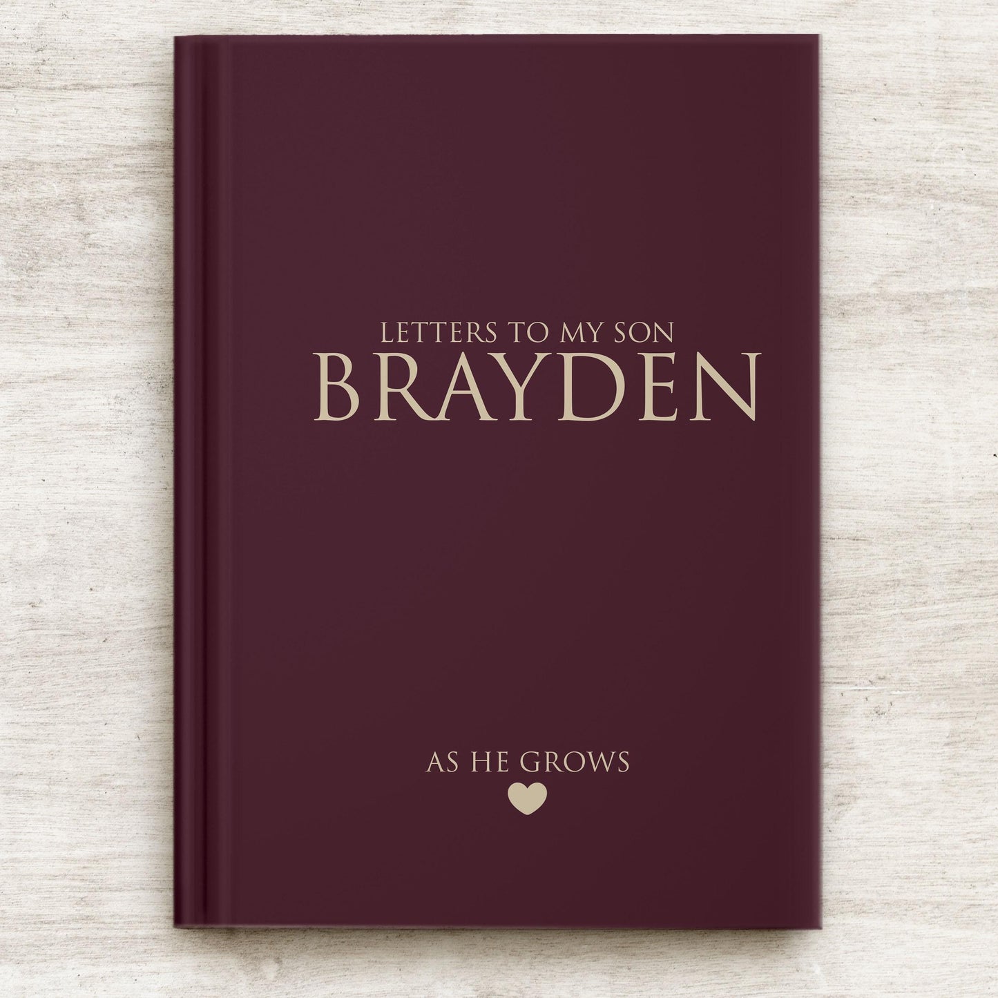 Letters to My Son Journal - Personalized Hardcover Keepsake Book with Lined Pages