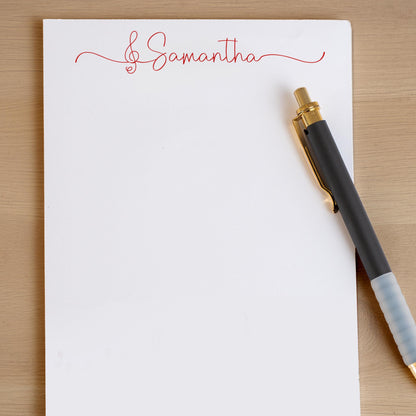 Personalized Music Notepad – Custom Piano Notepad With Music Notes | Teacher Appreciation Gift