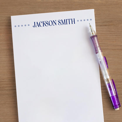Personalized Notepad - Custom Monogram Notepad with Hard Backing | Professional Stationery