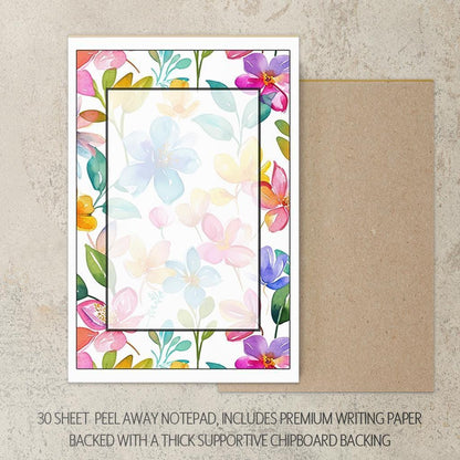 Personalized Stationery Set - Wildflower Letter Writing Sets with Floral Notebook & Pen