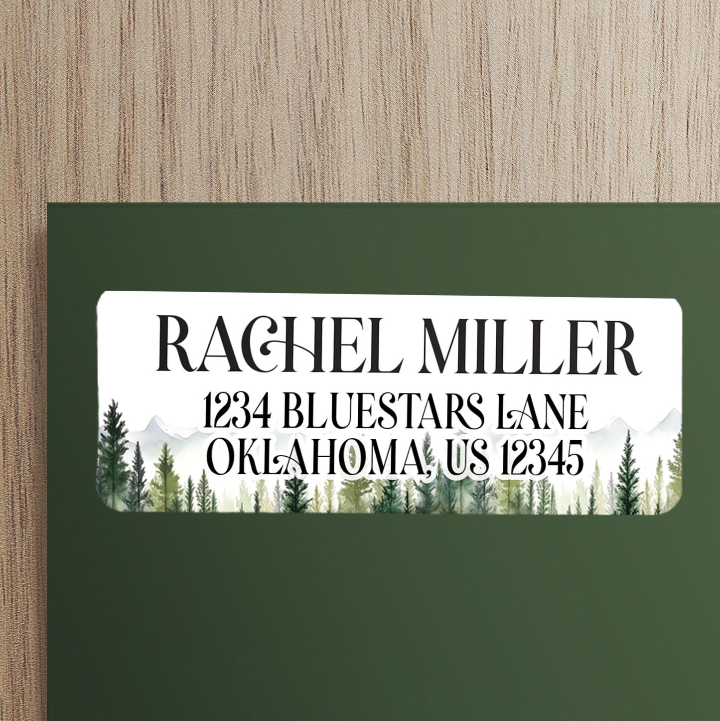 Custom Return Address Labels - Personalized Nature Mountain & Floral Stickers | Water Resistant