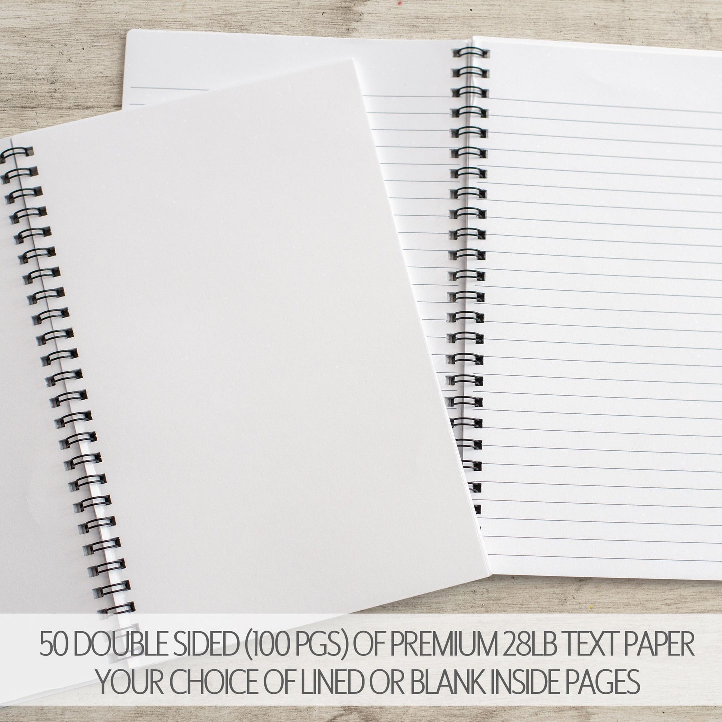 Custom Boys Notebook - Personalized Space Rocket Spiral Bound Journal with Lined or Blank Pages