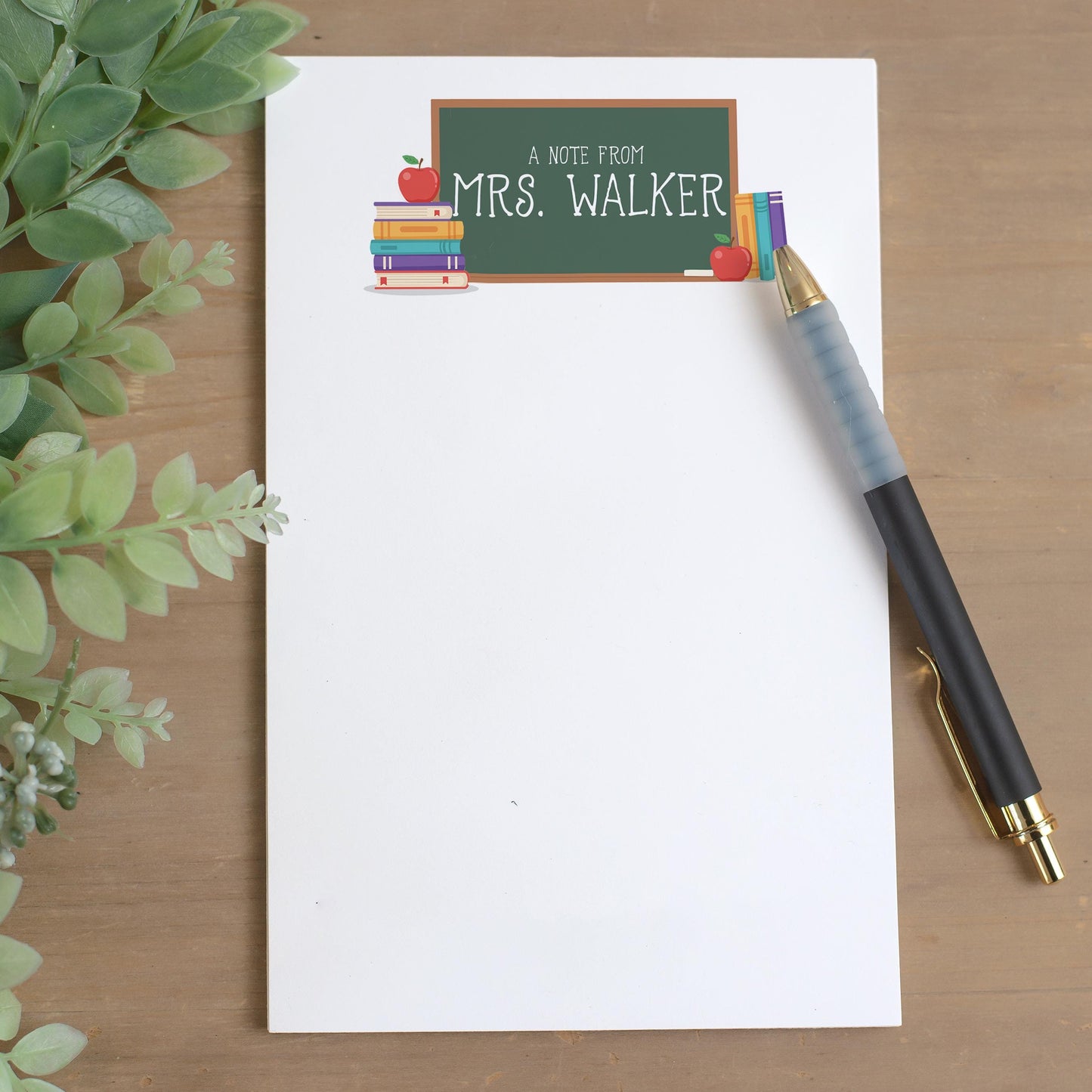 Personalized Teacher Notepad - Custom Name Stationery | Classroom Notepads Gift