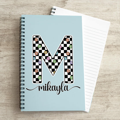 Personalized Girls Notebook - Custom Kids Journal With Monogram Name, Spiral Bound