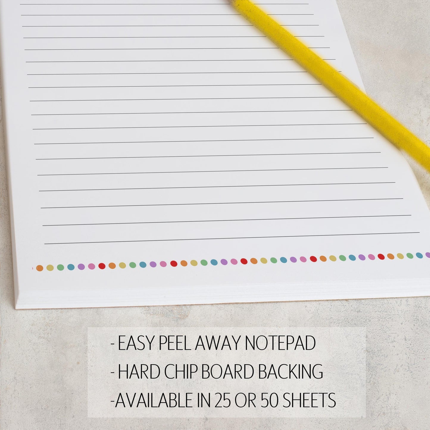 Personalized Notepad – Custom Stationery Rainbow Script Notepad with Professional Title