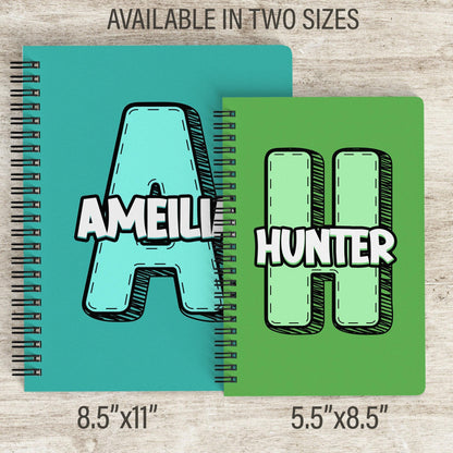 Custom Kids Notebook - Personalized School Notebook | Spiral Bound Journal, Back To School Gift
