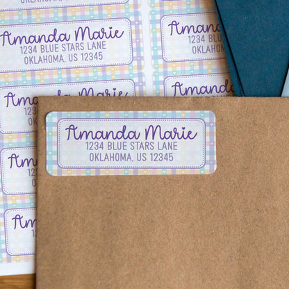 Custom Return Address Labels - Personalized Kids Address Stickers | Cute Heart & Waterproof