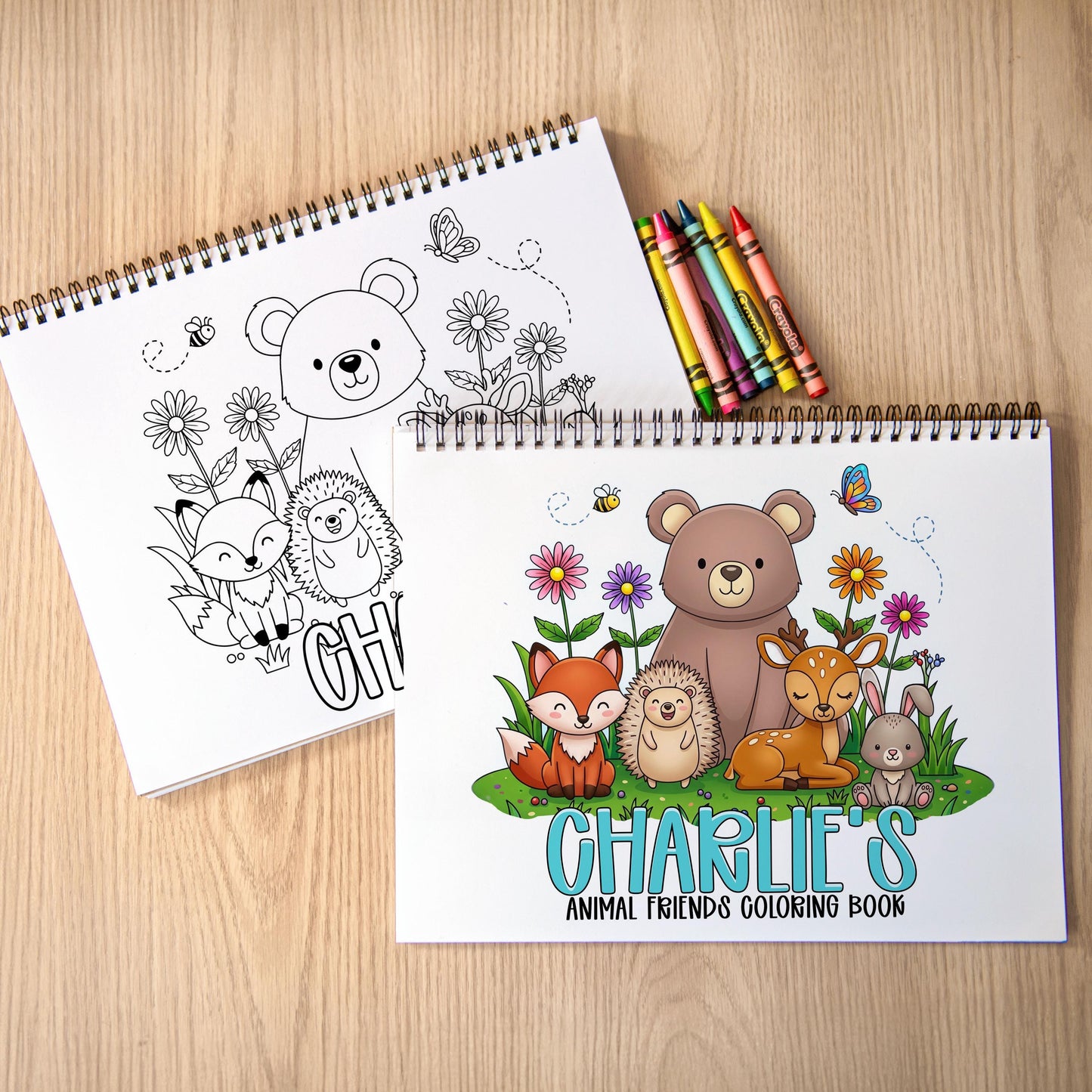 Personalized Animal Coloring Book - Custom Kids Color Book With Name & 50 Pages