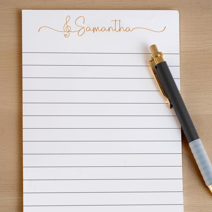 Personalized Music Notepad – Custom Piano Notepad With Music Notes | Teacher Appreciation Gift