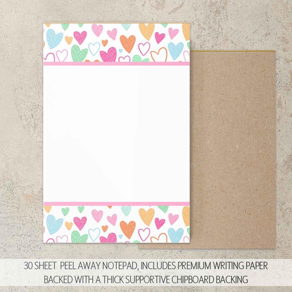 Personalized Stationery Set – Girls Letter Writing Sets with Glitter Pen & Notepad