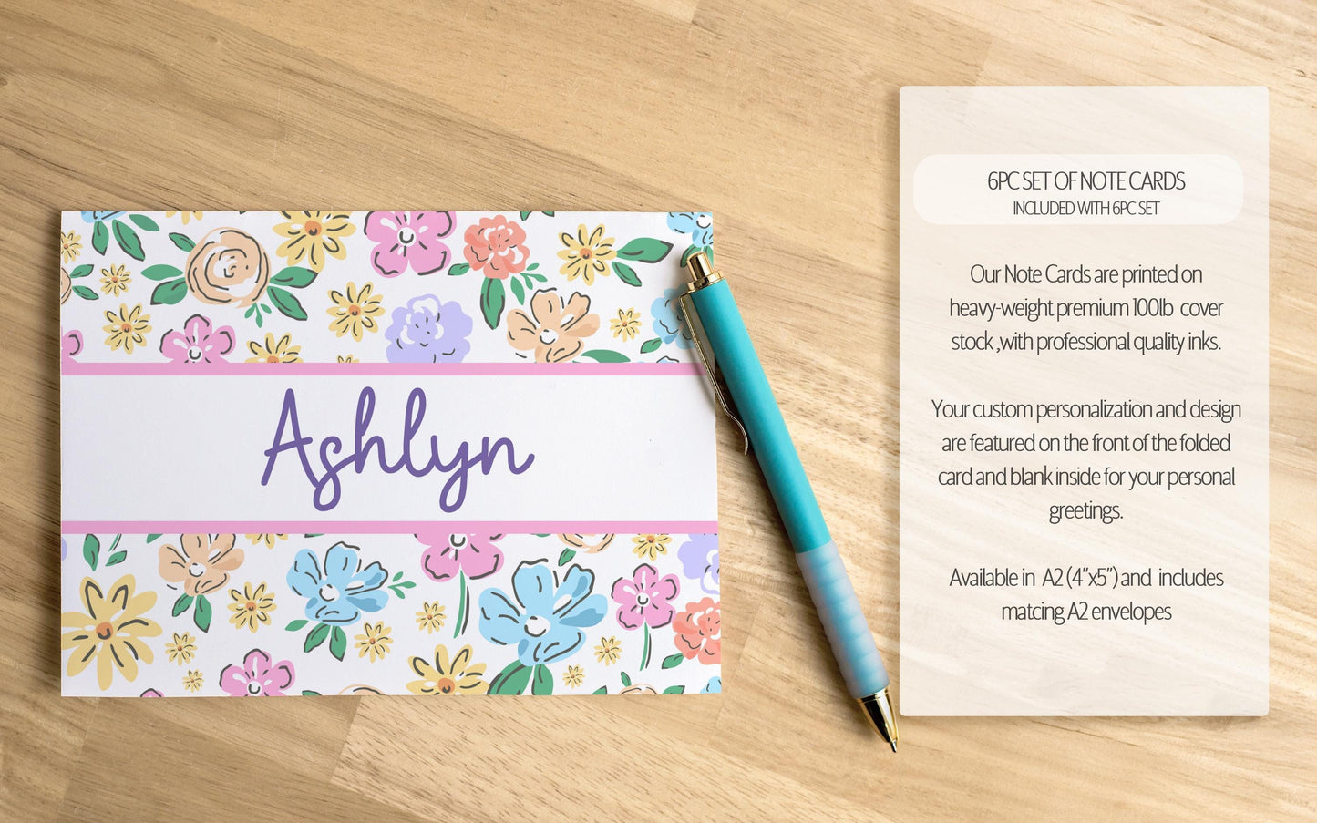 Personalized Stationery Set – Kids Letter Writing Kit With Notebook, Pen & Envelopes