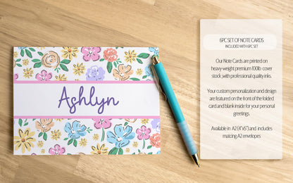 Personalized Stationery Set – Kids Letter Writing Kit With Notebook, Pen & Envelopes