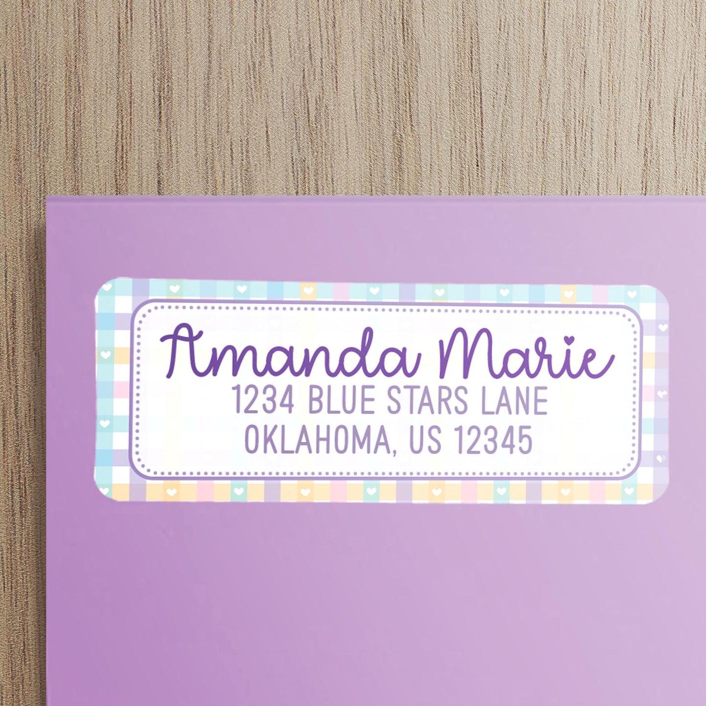 Custom Return Address Labels - Personalized Kids Address Stickers | Cute Heart & Waterproof