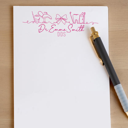 Personalized Dental Notepad | Custom Stationery Gift for Dentist & Nurse Appreciation