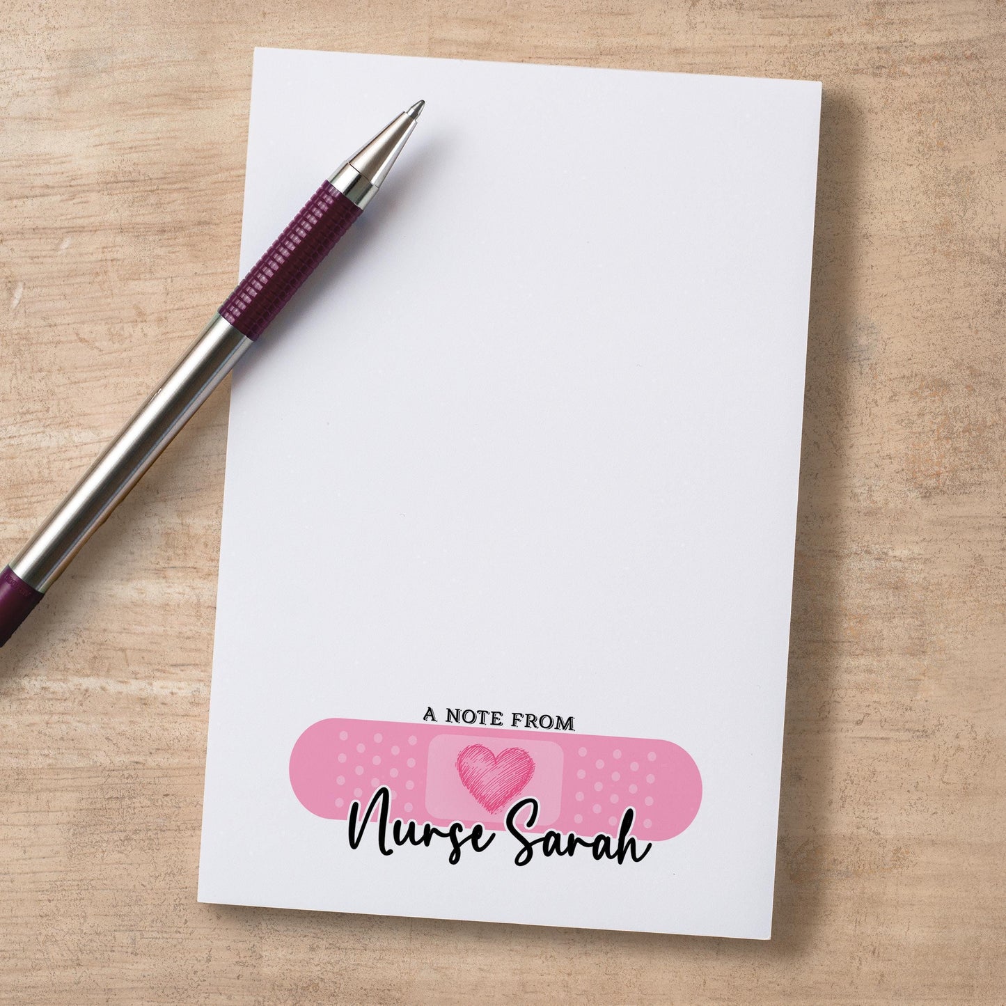 Personalized Nurse Notepad - Custom Name Stationery | RN LPN CNA Gifts & Medical Office Notes