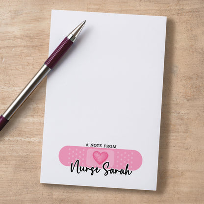 Personalized Nurse Notepad - Custom Name Stationery | RN LPN CNA Gifts & Medical Office Notes