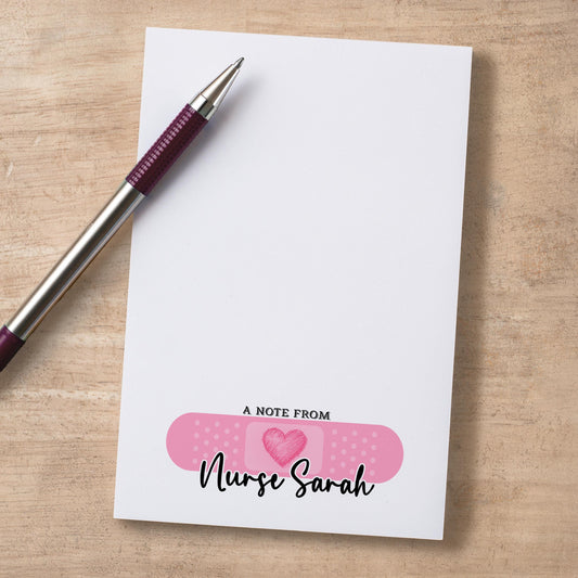 Personalized Nurse Notepad - Custom Name Stationery | RN LPN CNA Gifts & Medical Office Notes