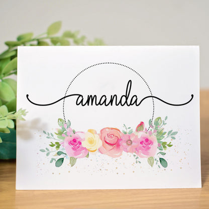 Personalized Note Cards – Custom Notecards with Envelopes | Wildflower Greeting Cards Set