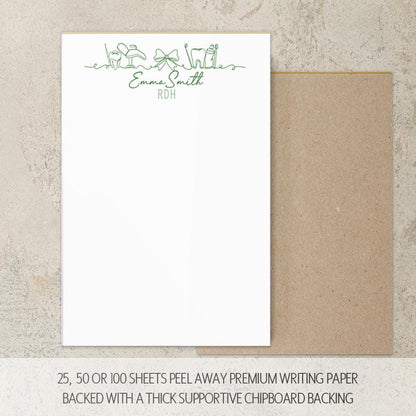 Personalized Dental Notepad | Custom Stationery Gift for Dentist & Nurse Appreciation