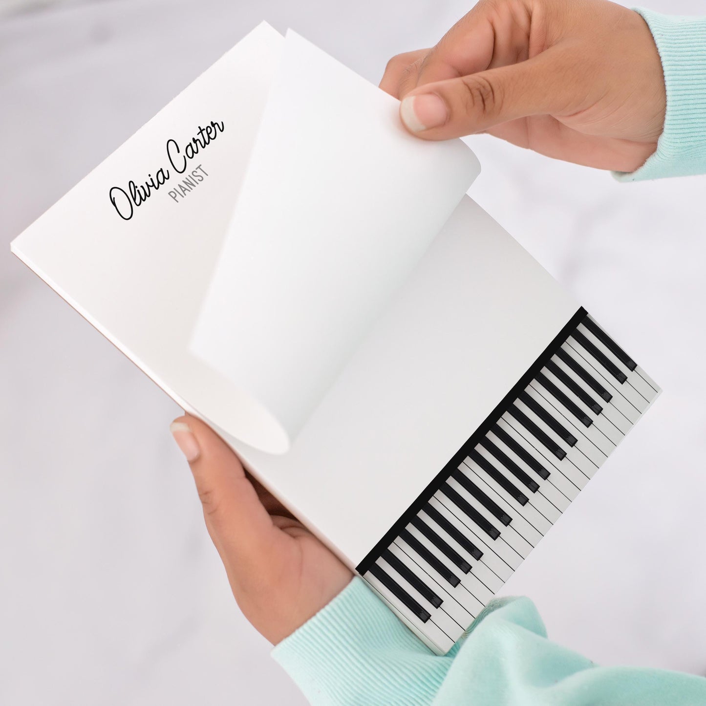 Music Teacher Notepad - Personalized Piano Keys Notepad | Unique Musician Gift Ideas