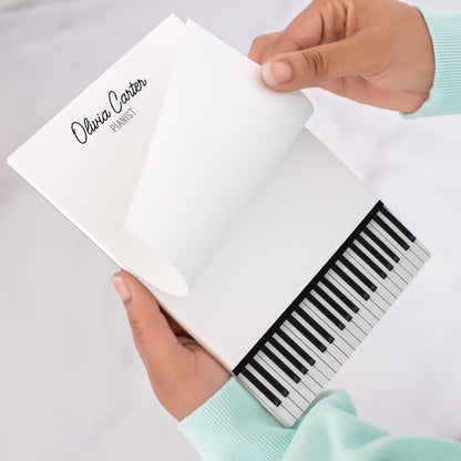 Music Teacher Notepad - Personalized Piano Keys Notepad | Unique Musician Gift Ideas