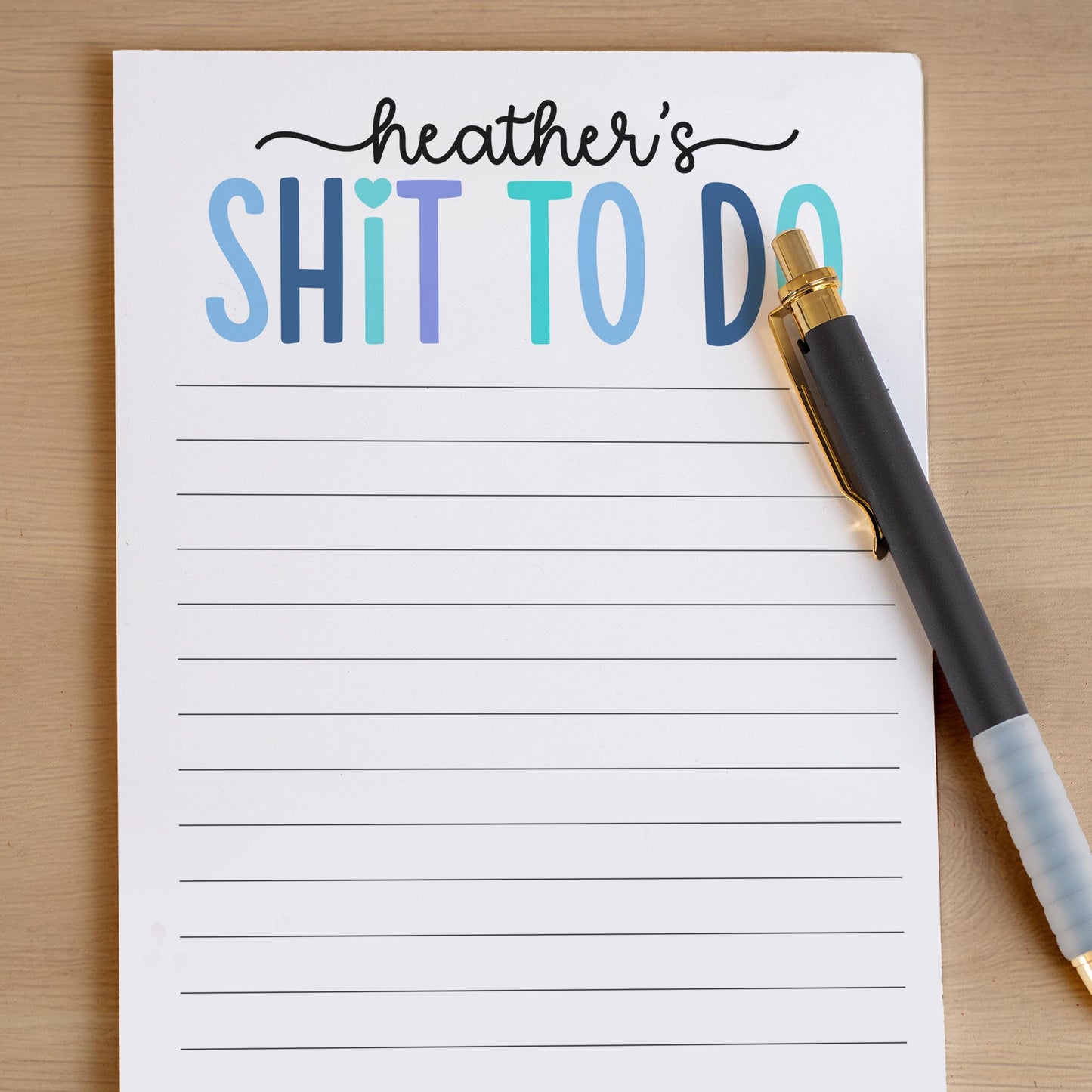 Funny Personalized Notepad - Custom Stationery | Colorful To Do List Gift
