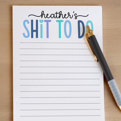 Funny Personalized Notepad - Custom Stationery | Colorful To Do List Gift