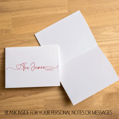 Personalized Note Cards – Custom Notecards with Envelopes | Script Stationery Set