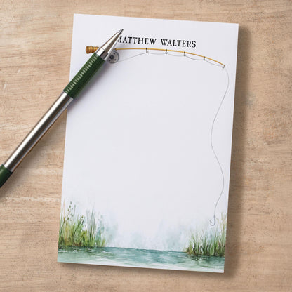 Personalized Fishing Notepad - Custom Name Notepads | Men's Stationery Gifts