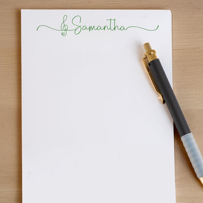 Personalized Music Notepad | Teacher Appreciation Gift – Hardback Notepad for Music Lovers