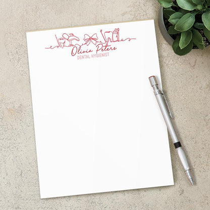 Personalized Dental Notepad | Custom Stationery Gift for Dentist & Nurse Appreciation