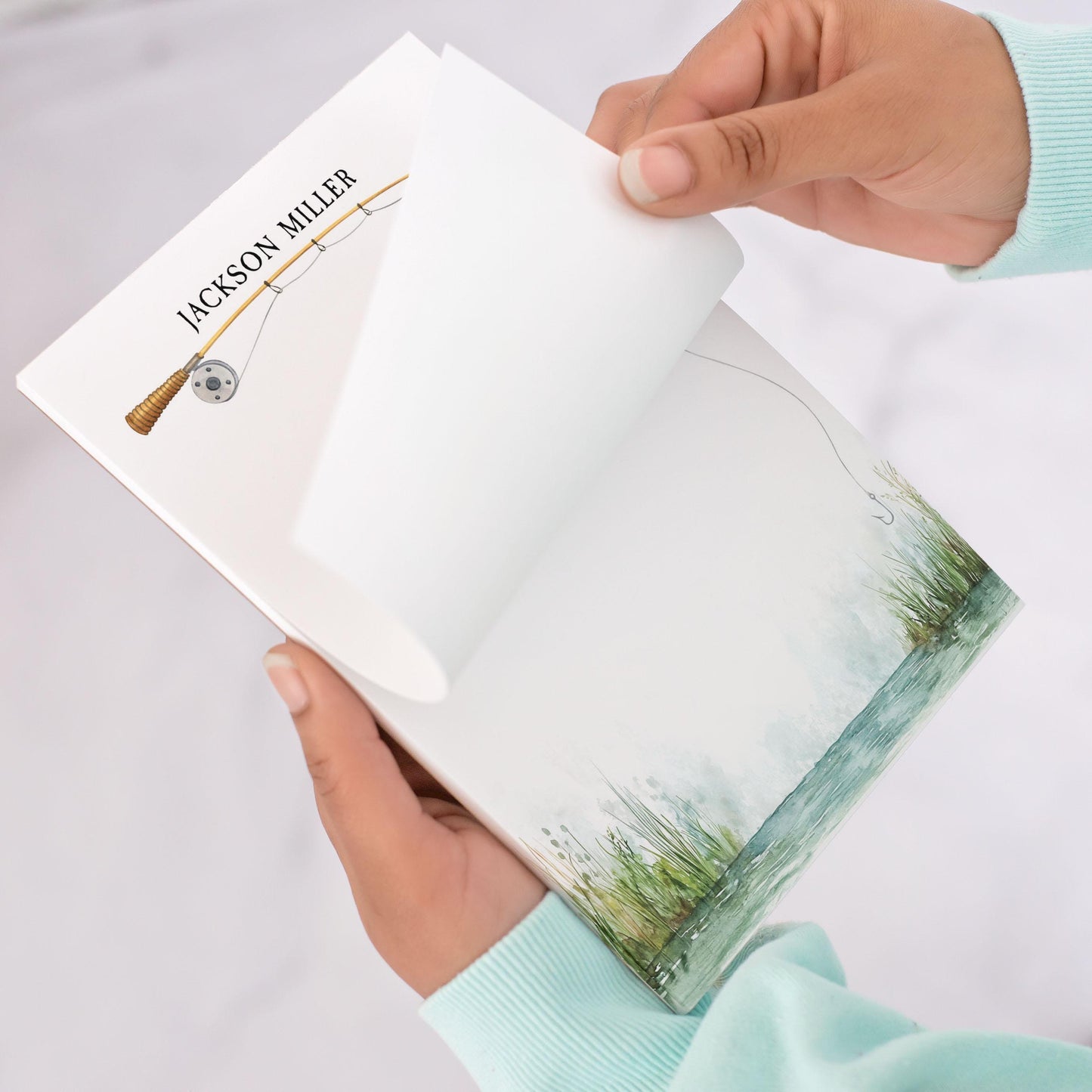 Personalized Fishing Notepad - Custom Name Notepads | Men's Stationery Gifts