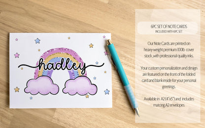 Personalized Stationery Set – Unicorn Notebook Set with Kids Letter Writing Paper & Stickers