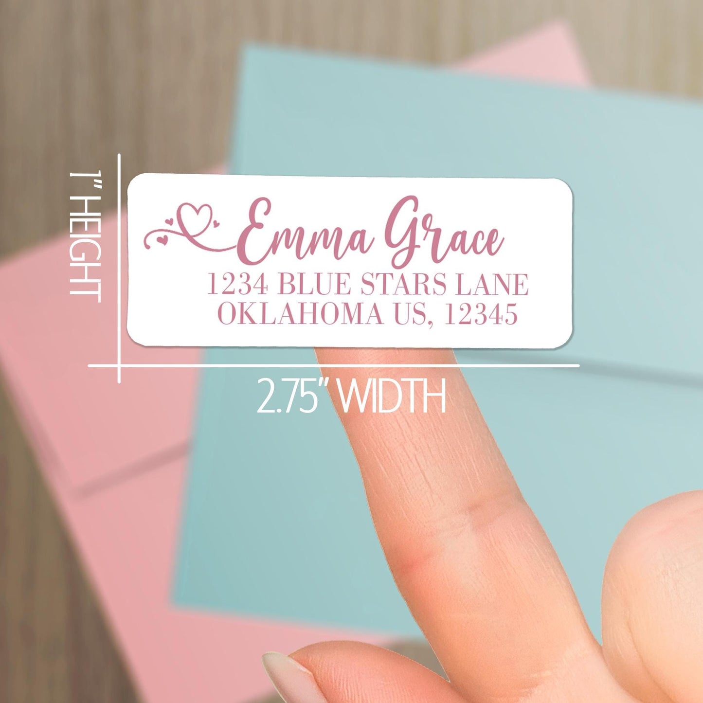 Custom Return Address Labels - Personalized Script Address Stickers, Waterproof & Smudge Proof