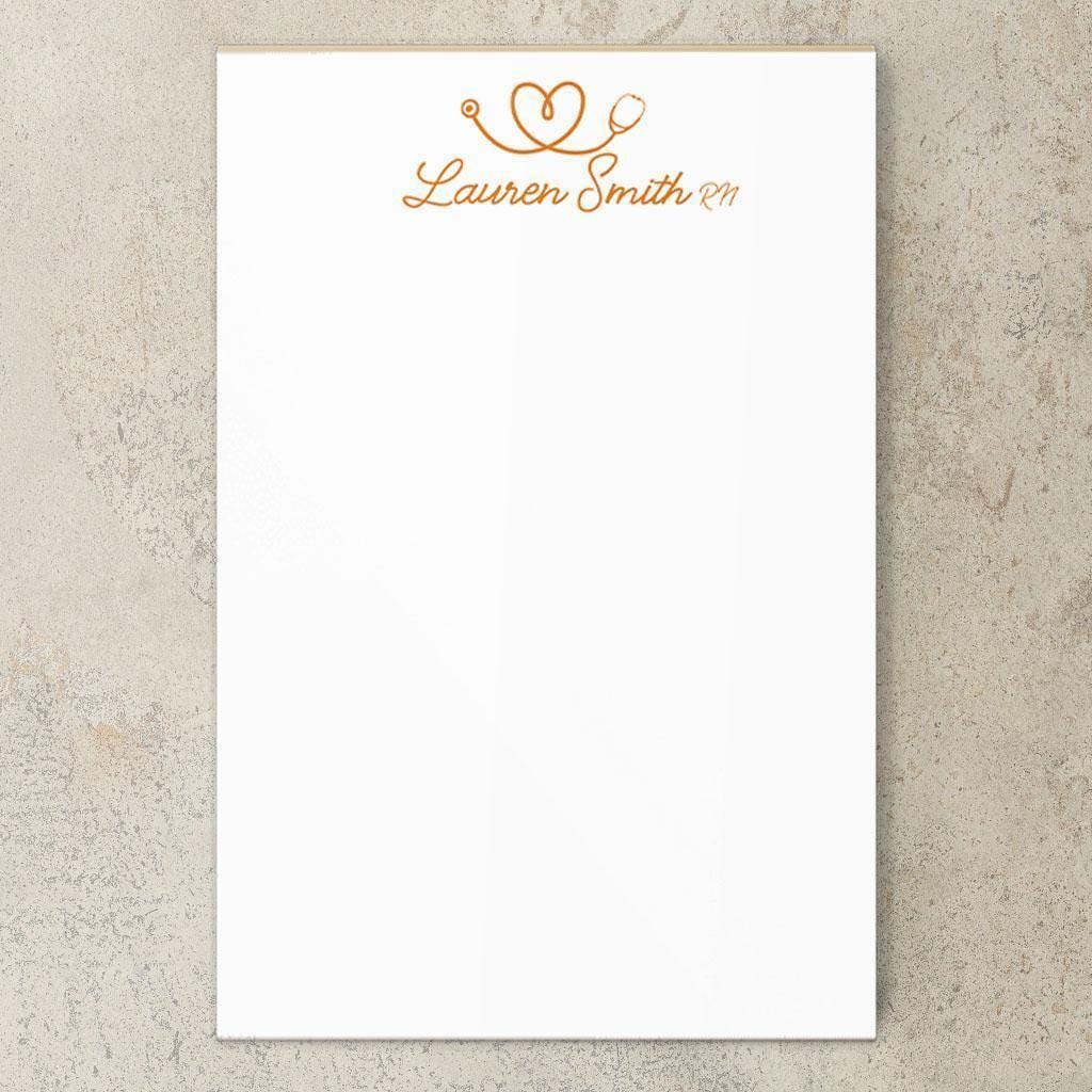 Personalized Nurse Notepad - Custom Name Stationery | RN LPN CNA Notepads Gift