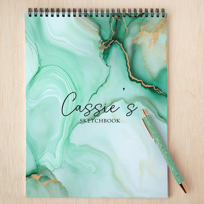 Personalized Sketchbook - Kids Drawing Pad With Name | Spiral Bound Art Book