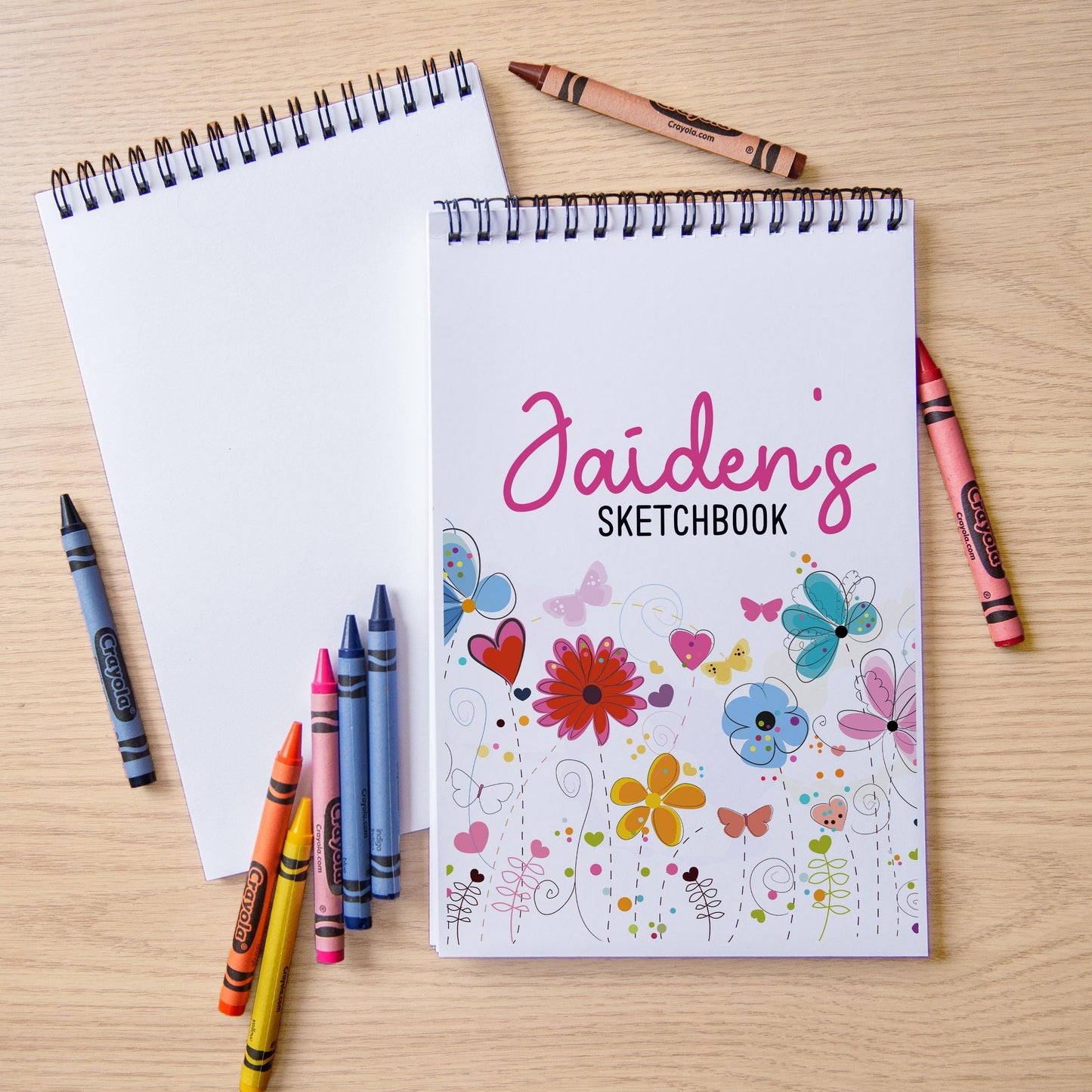 Personalized Sketchbook - Kids Drawing Pad With Name | Spiral Bound Art Book