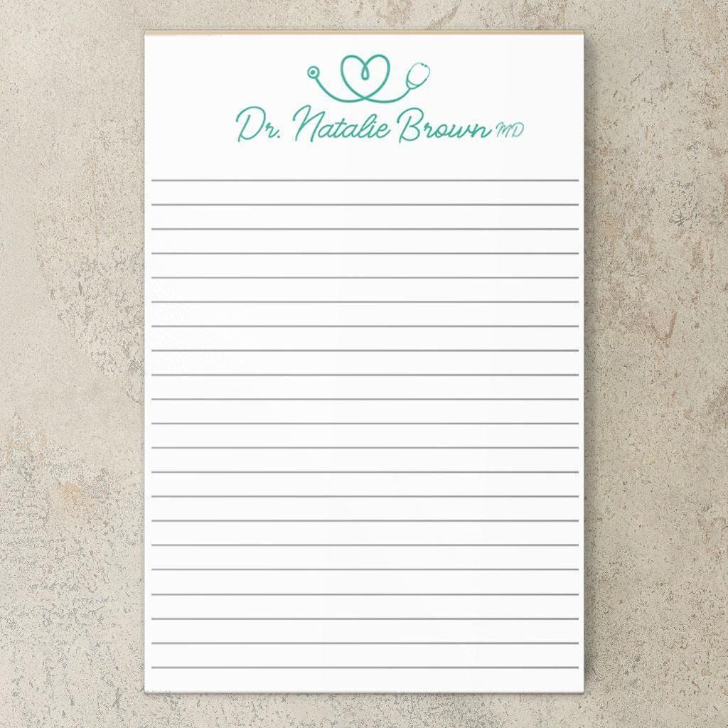 Personalized Nurse Notepad - Custom Name Stationery | RN LPN CNA Notepads Gift