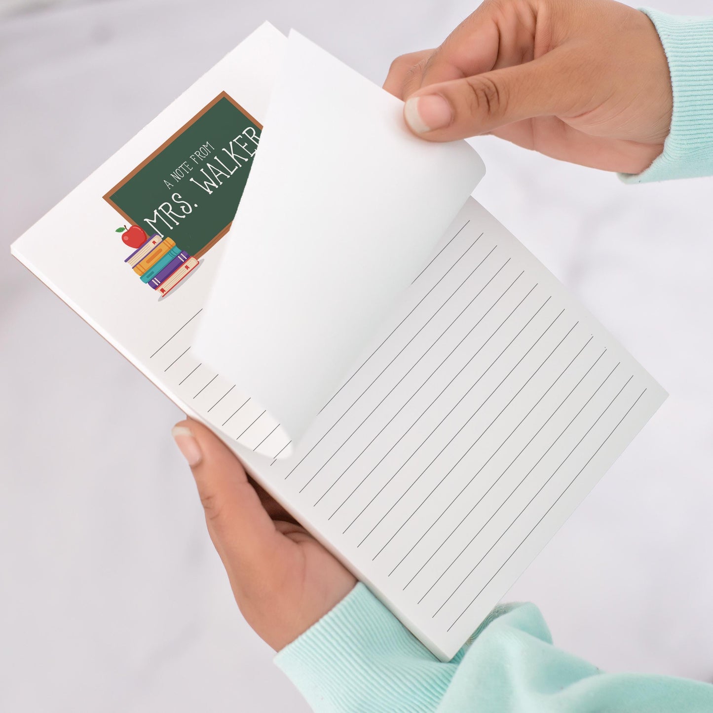Personalized Teacher Notepad - Custom Name Stationery | Classroom Notepads Gift