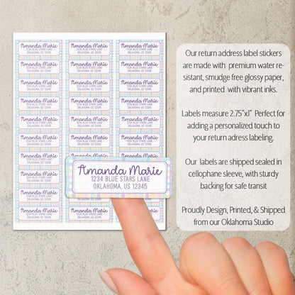 Custom Return Address Labels - Personalized Kids Address Stickers | Cute Heart & Waterproof