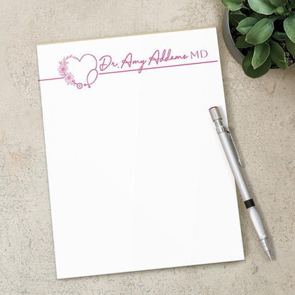 Personalized Nurse Notepad - Custom Name Stationery | RN LPN CNA Notepads Gift