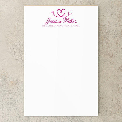 Personalized Nurse Notepad - Custom Name Stationery | RN LPN CNA Notepads Gift