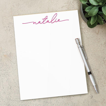 Personalized Notepad - Custom Name Notepad With Script Font & Easy Tear-Away Pages