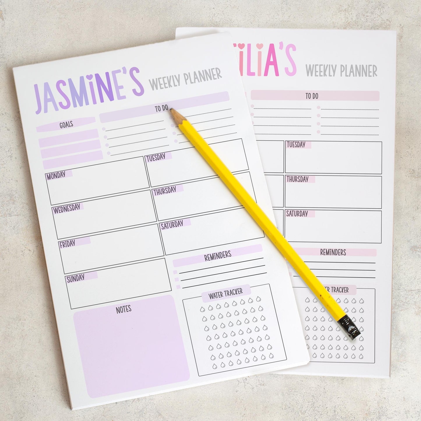 Personalized Weekly Planner - Custom Name Notepad | Calendar To Do List