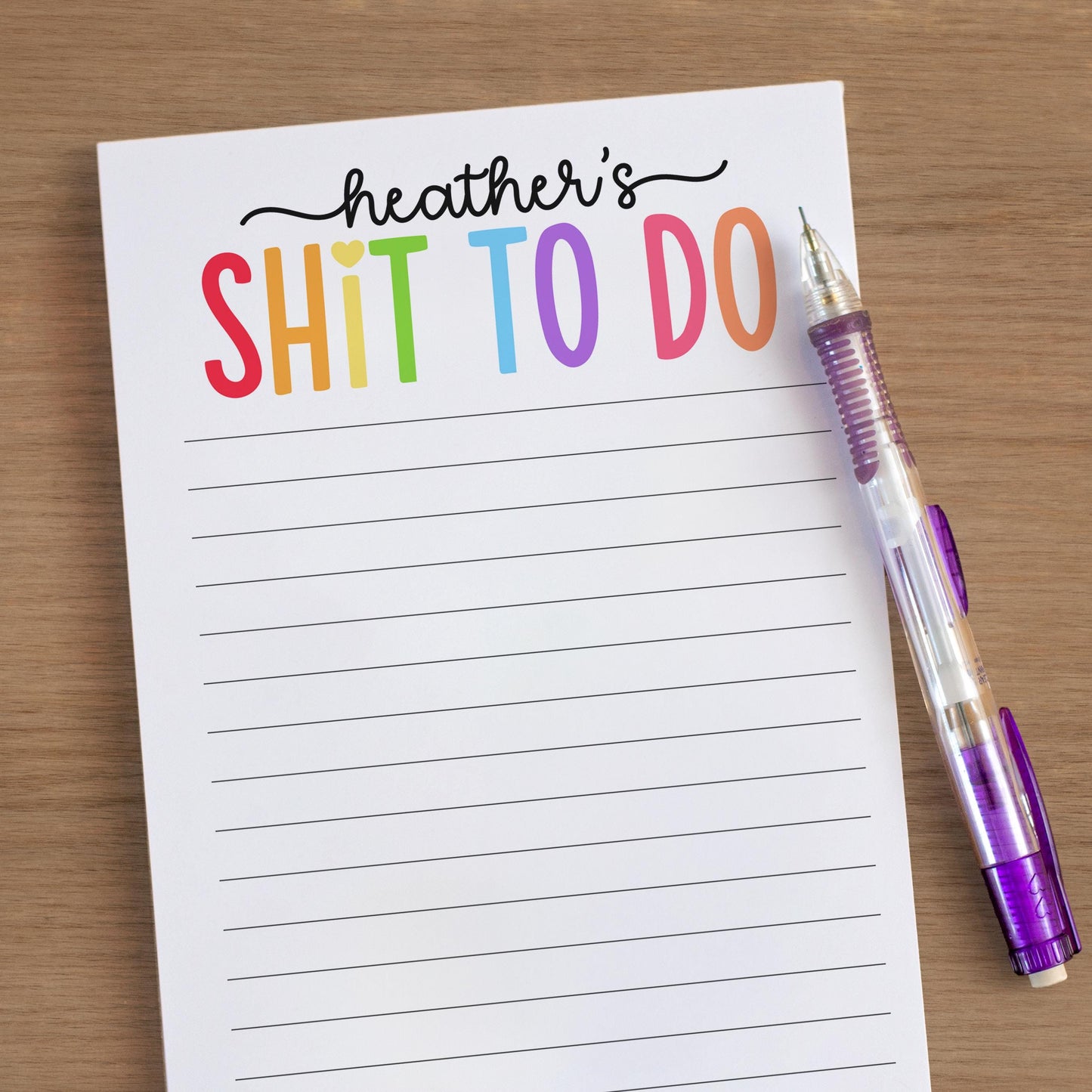 Funny Personalized Notepad - Custom Stationery | Colorful To Do List Gift
